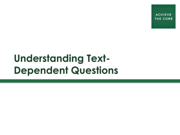 Text dependent questions commonlit answers