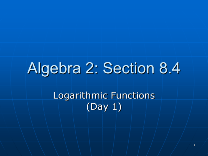 Logarithmic functions as inverses quiz part 1